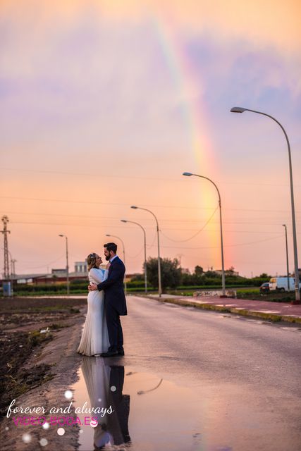 reportaje post boda arco iris