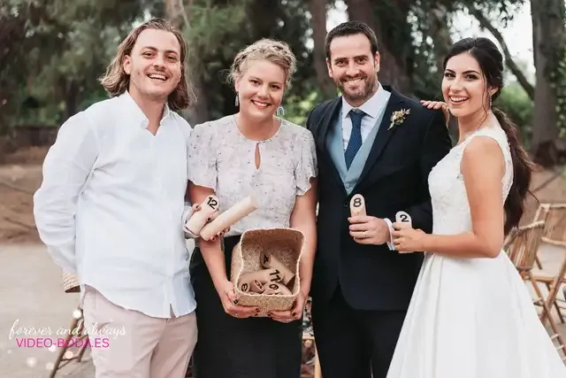 boda masia del carmen Laura Julian coctel grupales